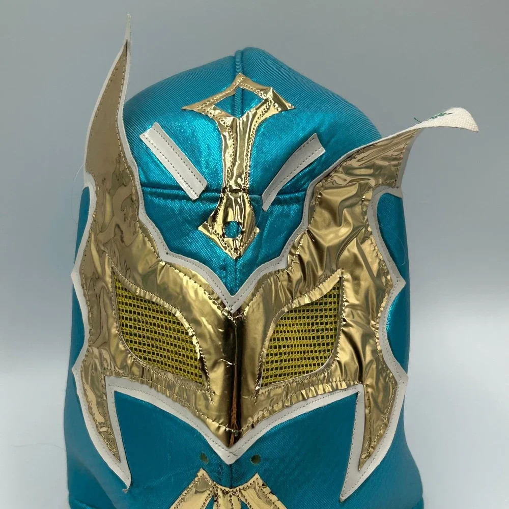 Lucha Libre Blue & Gold Wrestling Mask - Sin Cara - Made in Mexico, Adult Size‎